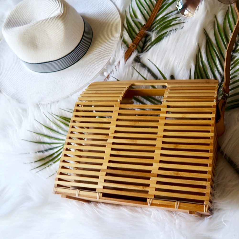 LAST ONE!Bamboo Satchel Crossbody- Medium